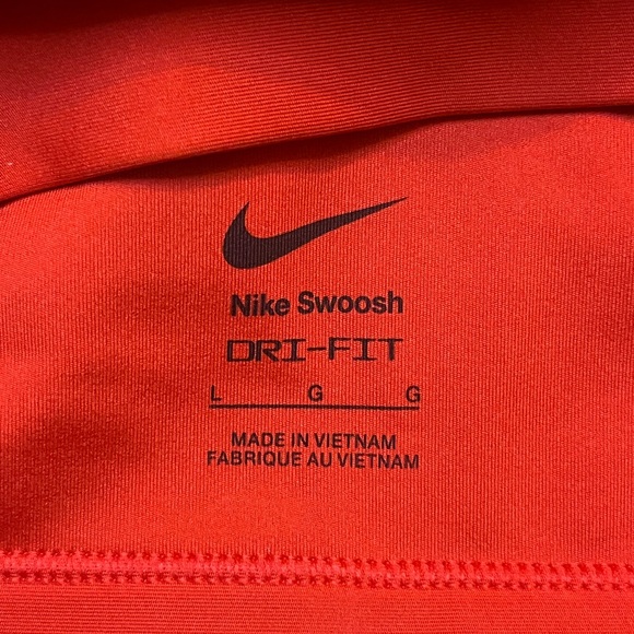 Nike Swoosh Medium Support Padded Racerback Women’s Red Sports Bra Large - Picture 7 of 9